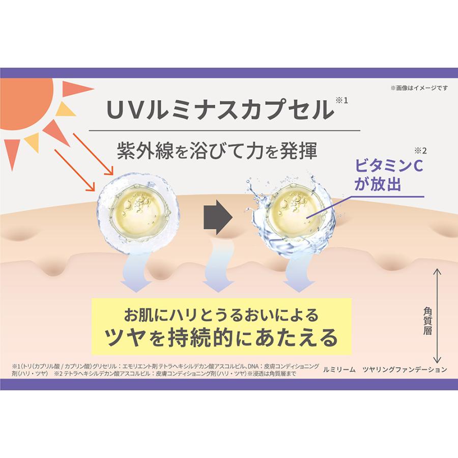 パウダーファンデ UVカット SPF50+ PA++++ 高カバー ツヤ肌 石鹸オフ LUMILEME ルミリーム ツヤリングファンデーション ベーシック 8g（約2ヵ月分）｜futurelabo｜04