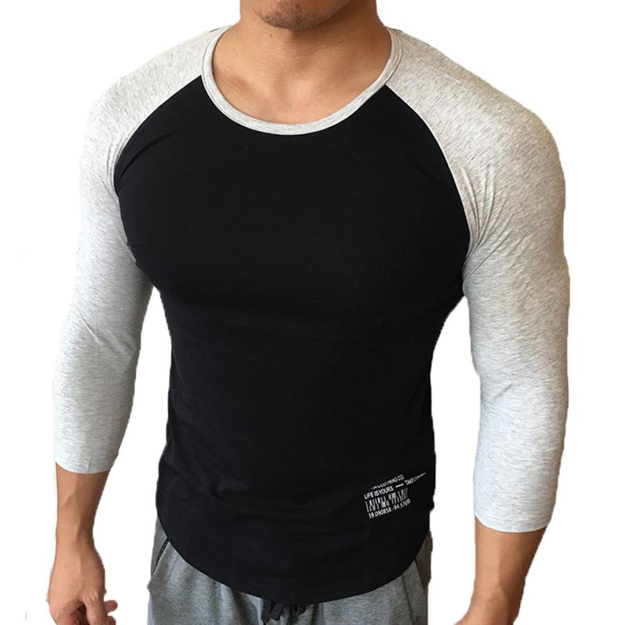 Manatsulife Tシャツ メンズ トレーニングウェア スウェットシャツ 7分袖 筋トレ トップス インナー トレーナー フィットネス ジム タイト スリム 春 秋 夏 Ct07 A1 Ct07 未来life 通販 Yahoo ショッピング