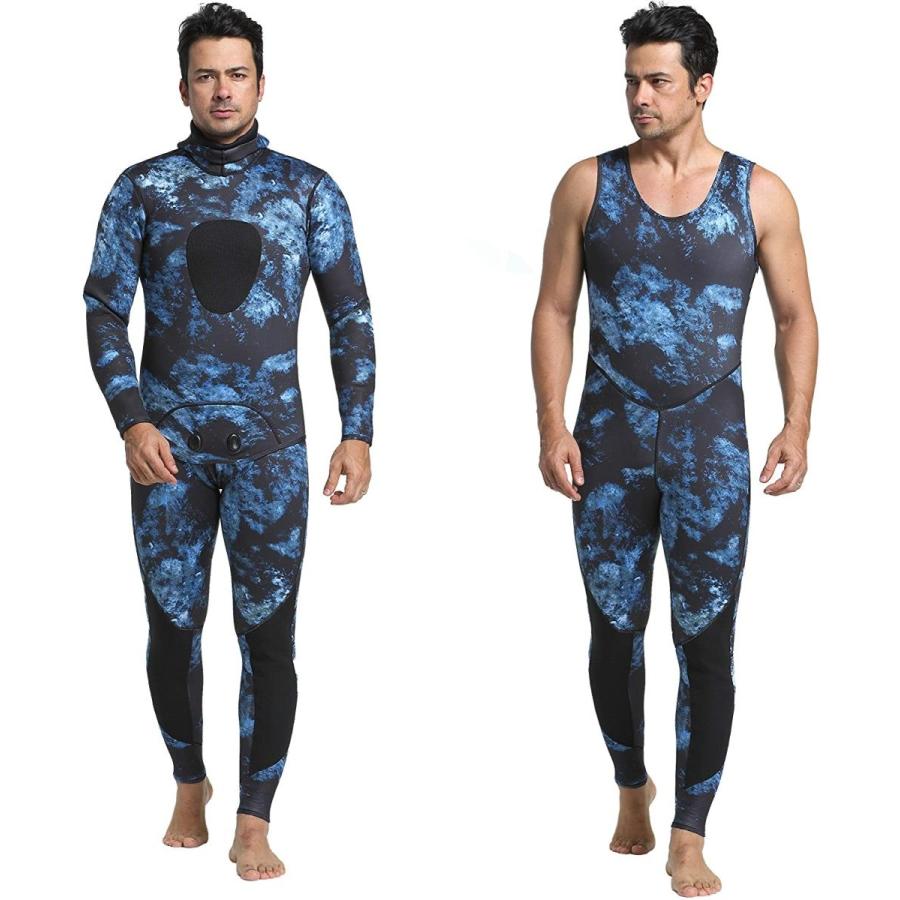 Morgen Sky ウェットスーツ メンズ 5mm スピアフィッシング ツーピース 素潜り フード一体式 2ピース 上下セット ロングジョン仕様 表ジャージ 裏起毛 My012 My012 013 未来life 通販 Yahoo ショッピング