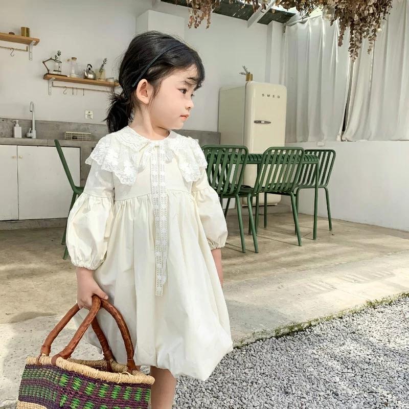 ワンピース 女の子 ベビー服 付け襟 可愛い 幼児 子供 キッズ お姫様風 
