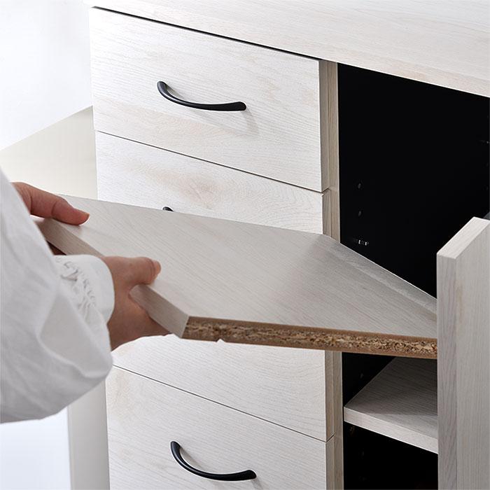 ワイエムワールド 食器棚 一人暮らし 小さい ダイニングボード 大容量