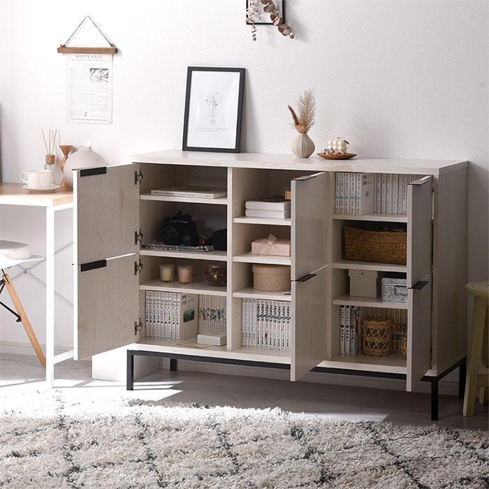 ワイエムワールド キャビネット 幅120cm 120幅 北欧 木製 おしゃれ