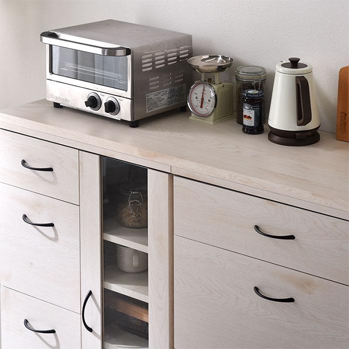 ワイエムワールド 組み合わせ キッチン収納 天板 120cm 食器棚