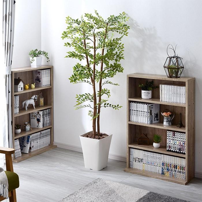 ワイエムワールド 本棚 大容量 おしゃれ 北欧 幅60cm 高さ180cm 薄型