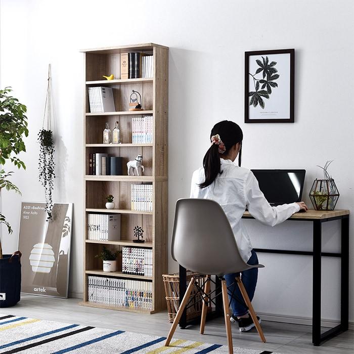 ワイエムワールド 本棚 大容量 おしゃれ 北欧 幅60cm 高さ180cm