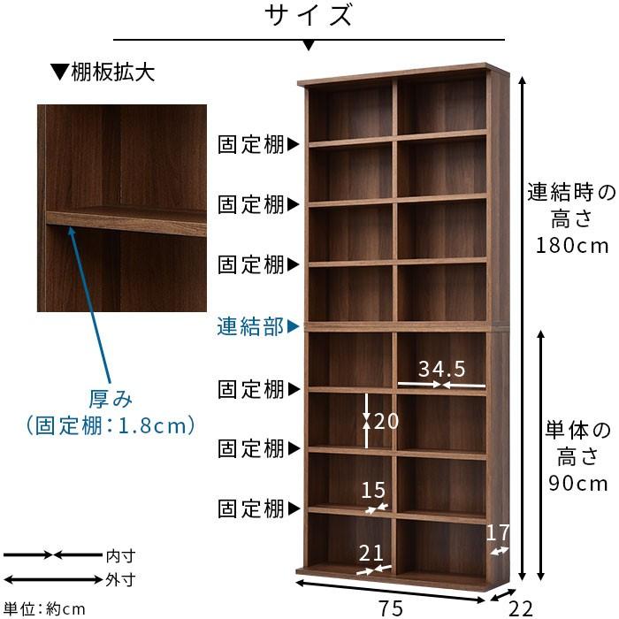 本棚 書棚 突っ張り スリム 大容量 薄型 木製 幅75cm 奥行15cm 楽天市場】☆ポイント5倍☆本棚 スリム 幅75cm 大容量 薄型 書棚 棚