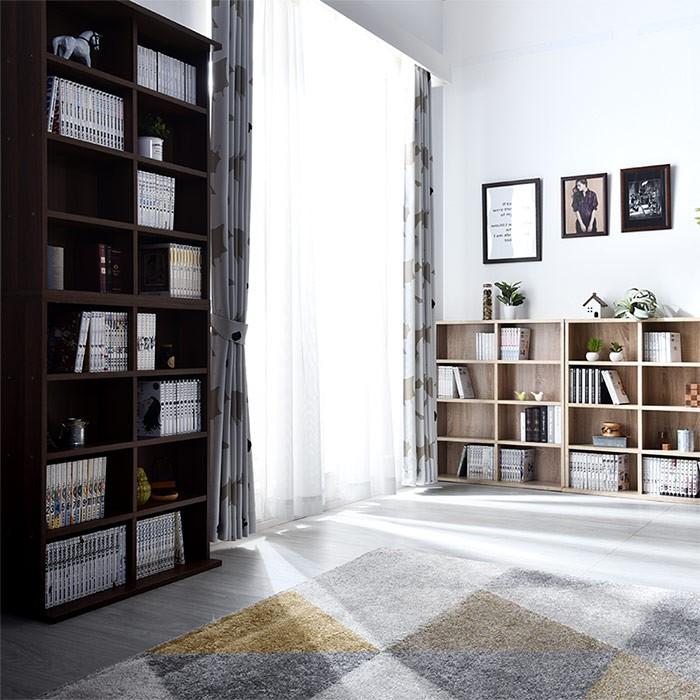 本棚 おしゃれ 幅75cm 薄型 収納 スリム コミック 漫画 大容量