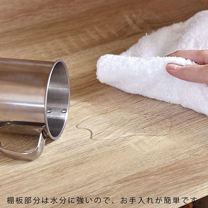 レンジボード 食器棚 高さ180cm レンジ台 レンジラック 収納 キッチンボード カップボード キッチンラック 幅59 スライド キッチン収納棚 | ワイエムワールド | 08