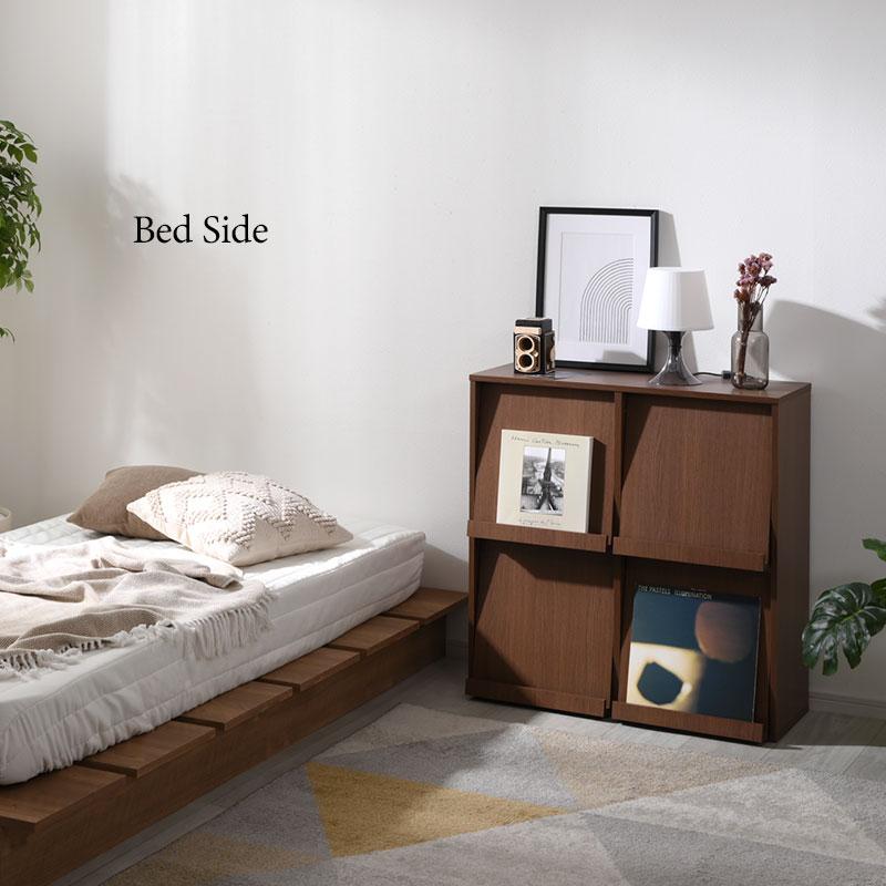 ワイエムワールド 本棚 キャビネット スリム 大容量 薄型 a4 幅