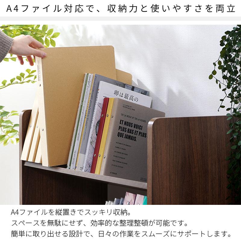 ワイエムワールド ファイルワゴン 3段 斜め 本棚 キャスター付き