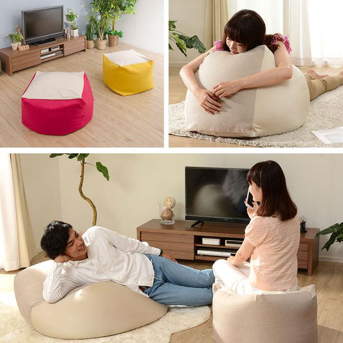 ビーズクッション XLサイズ 幅84.5cm ビーズクッション 極小ビーズクッション 特大 ふわふわ ジャンボ 可愛い フロアクッション 気持ちいい おしゃれ クッションの画像