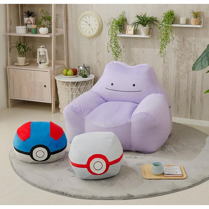 日本製 ポケモン メタモン ビーズクッション 洗える カバー セット