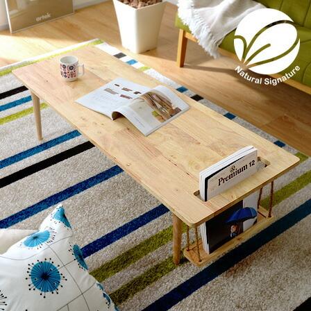 天然木　木製×ステンレス　センターテーブル　ローテーブル　コーヒーテーブル センターテーブル 120cm 天然木 オーク 北欧 コーヒーテーブル