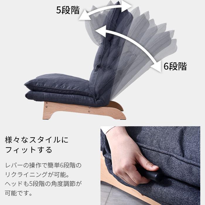 座椅子 ハイバック リクライニング 高座椅子 おしゃれ かわいい 北欧