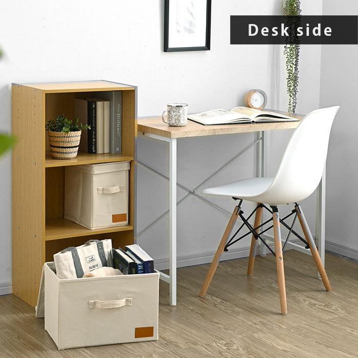 ~おしゃれデザインカラーボックス~ キャンバス風 インナーボックス ふた付き 幅38 奥行26 おしゃれ