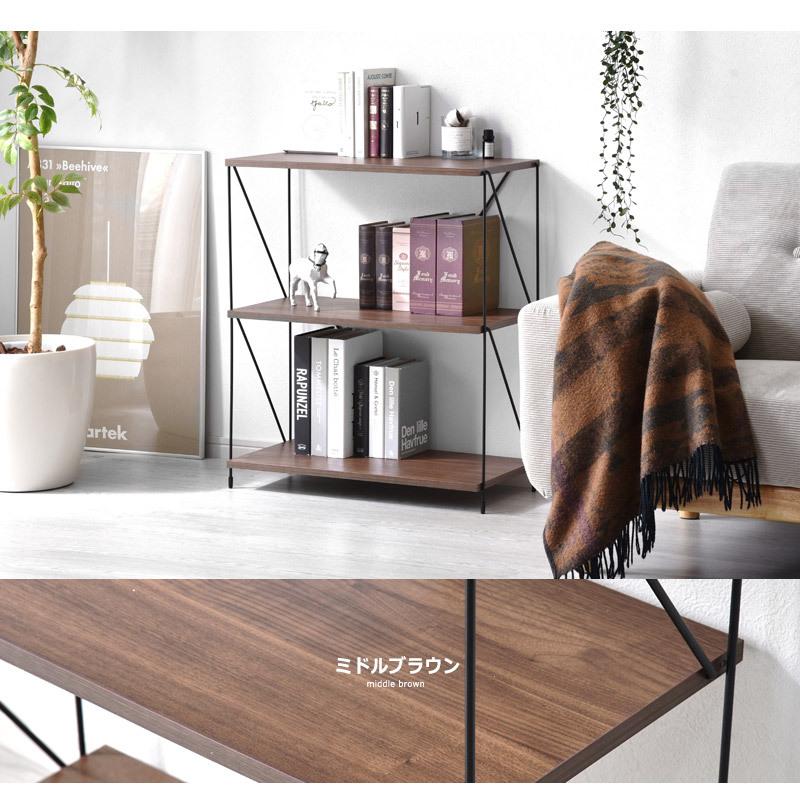 本棚 おしゃれ 3段 組み立て簡単 スリム 奥行30cm 工具不要 大容量