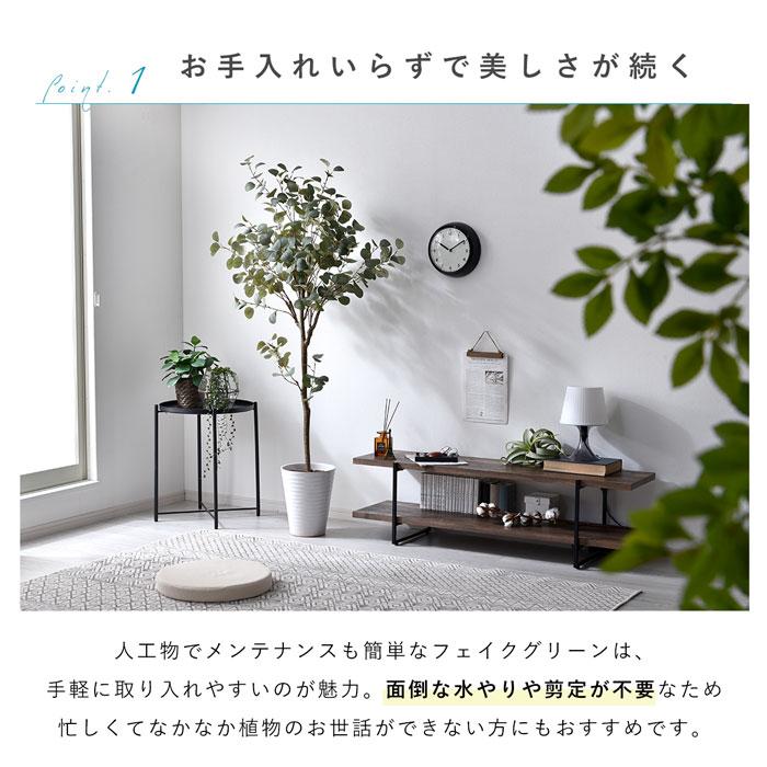 フェイクグリーン 大型 玄関 ユーカリ ユーカリの木 150cm 鉢植え おしゃれ 新築祝い スリム 人工観葉植物 観葉植物 フェイク インテリア リアル プランター 枝の画像