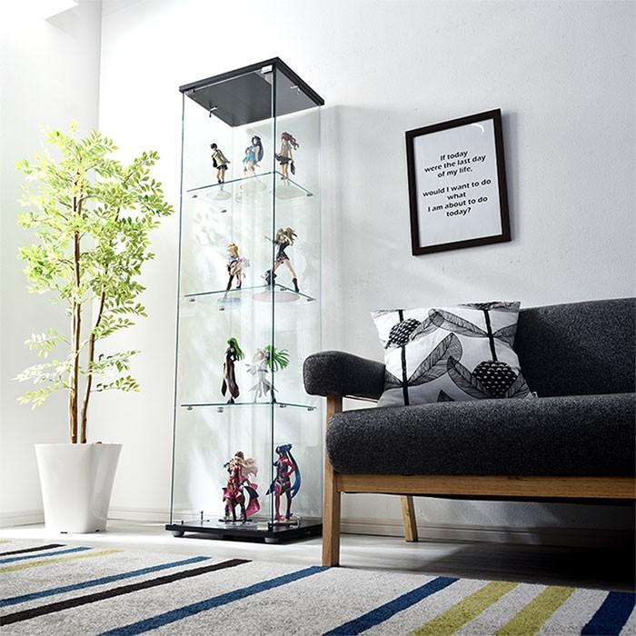 コレクションケース 4段 ラック フィギュア ガラス棚 ボード 収納