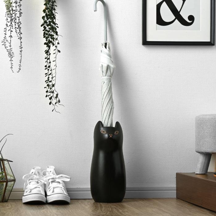 おしゃれ 3本収納 陶器 ネコ ねこ 傘立て 猫脚 おしゃれ 円形 アンブレラスタンド 傘立て 北欧 かさたて 傘たて 傘立て