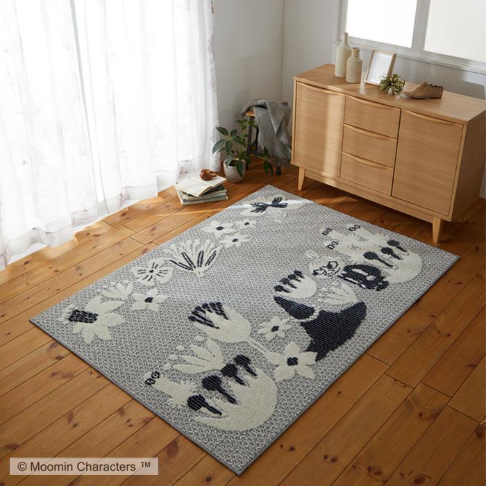 MOOMIN ムーミン ラグマット 130×185 日本製 長方形 ラグ マット