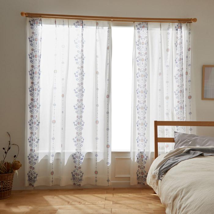 カーテン MOOMIN ムーミン 100×133cm 国産 日本製 レースカーテン