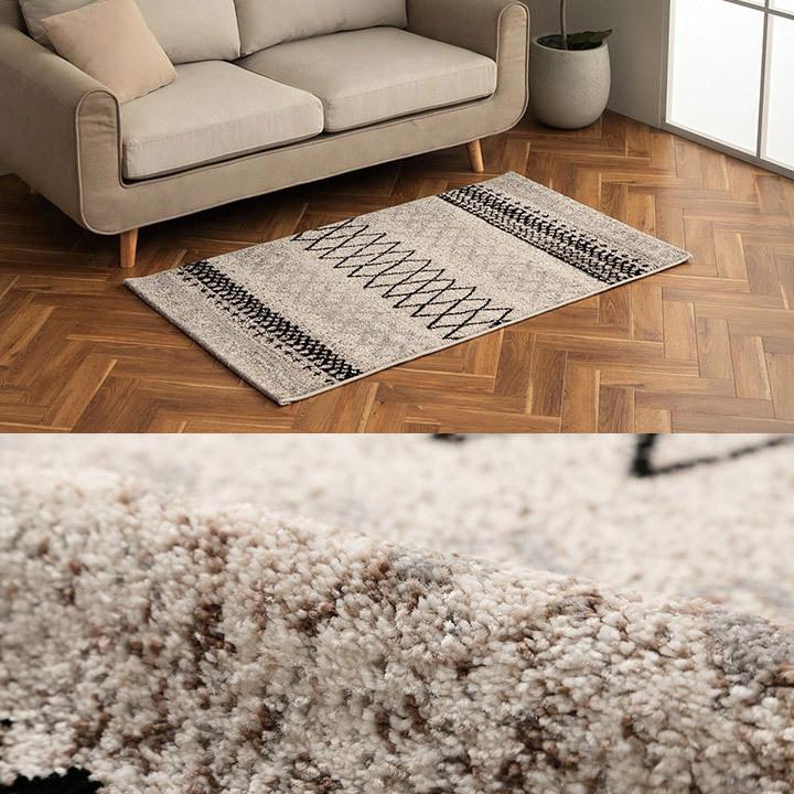 ウィルトンカーペット 133×190 長方形 センターラグ 幾何学 ホット