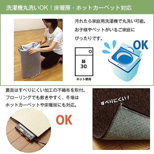 洗える ラグ カーペット 200×250 ラグマット 無地 3畳 : 収納 本棚