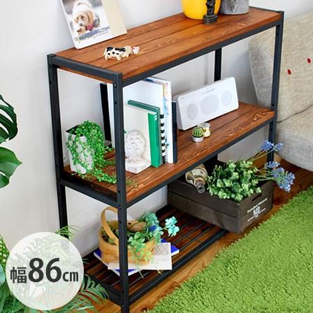 木製ラック キャスター付き 幅86cm 木製ラック キャスター付き 幅86cm