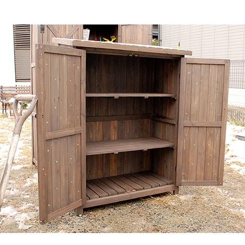 ストッカー 高さ120cm 物置き 物置 倉庫 屋外 直置き : 収納 本棚&食器