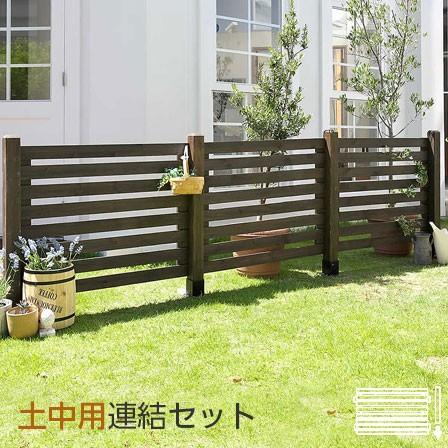 木製 ボーダーフェンス スプレッド 土中用連結セット ラティス