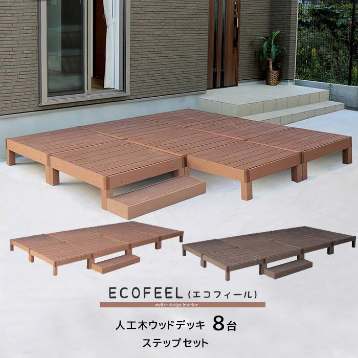 ウッドテラス セット ウッドパネル 樹脂 人工木 ウッドデッキ ベランダ 