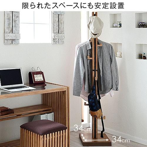 新品 コートハンガー ポールハンガー 木製 ハンガー 収納 スリム 贈呈