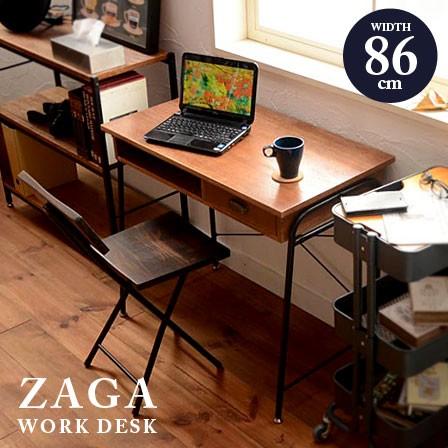 ワークデスク 引き出し付き 木製 おしゃれ パソコンデスク 幅86cm