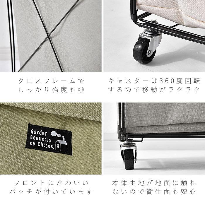 収納ボックス キャスター付き スリム カート ランドリーワゴン
