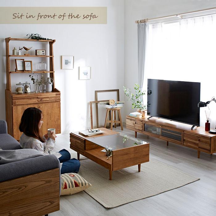 完成品 日本製 ローボード 幅180 収納 国産 組立不要 シンプル