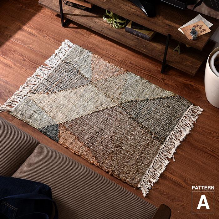 ラグ マット インド製 ハンドメイド 60×90cm 玄関マット ラグ マット インド製 ハンドメイド 60×90cm 玄関マット
