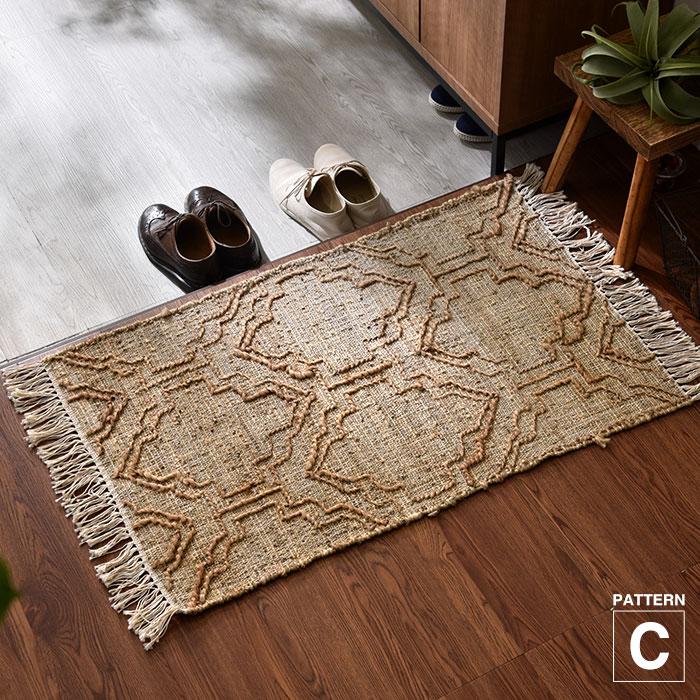 ラグ マット インド製 ハンドメイド 60×90cm 玄関マット ラグ マット インド製 ハンドメイド 60×90cm 玄関マット