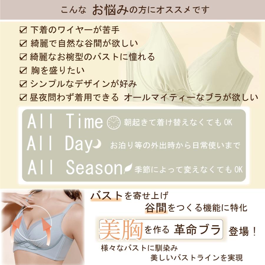 ナイトブラ ブラジャー ノンワイヤー 40代 50代 脇高 育乳 夏用 効果 大きいサイズ 脇肉補正 30代 20代 脇高 allinone |  | 10