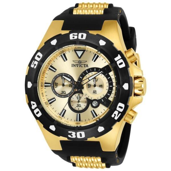 ほぼ未使用 インビクタ INVICTA メンズ 腕時計 クロノグラフ 【O7545989660】(26586円)