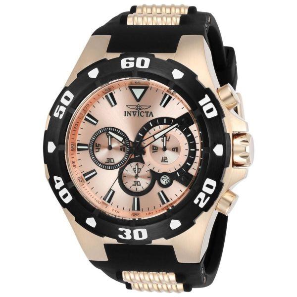 94%OFF!】 インビクタ INVICTA メンズ 腕時計 クロノグラフ メンズ腕時計 インヴィクタのローズゴールドクロノグラフ