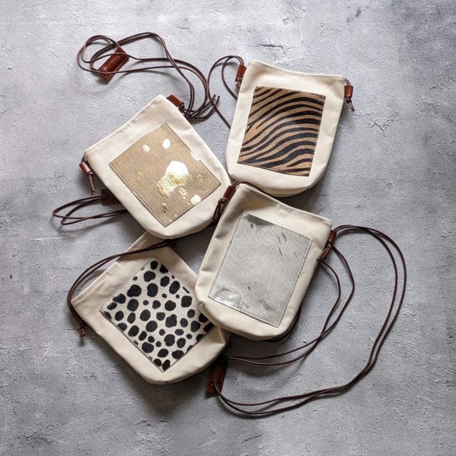 ＊秋冬＊「カウファーポシェット」ショルダーバッグ ポシェット 帆布 本革 牛毛皮 ファー 小さめ 軽い ハンドメイド 日本製 | 