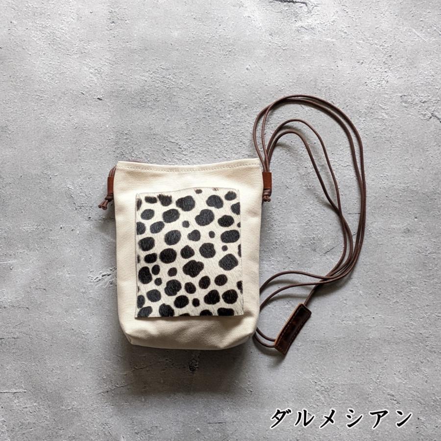 ＊秋冬＊「カウファーポシェット」ショルダーバッグ ポシェット 帆布 本革 牛毛皮 ファー 小さめ 軽い ハンドメイド 日本製 |  | 01
