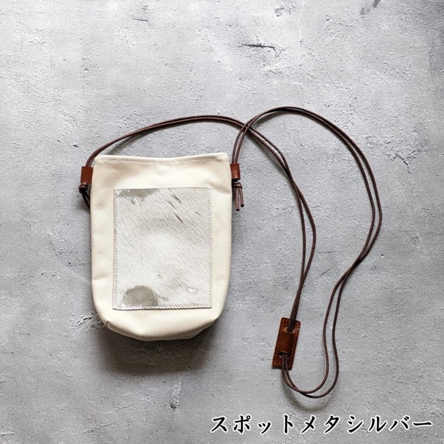 ＊秋冬＊「カウファーポシェット」ショルダーバッグ ポシェット 帆布 本革 牛毛皮 ファー 小さめ 軽い ハンドメイド 日本製 |  | 03