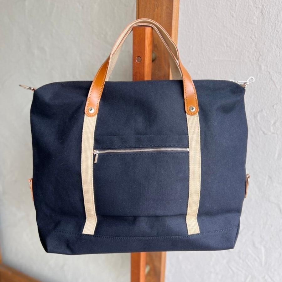 受注生産】ヴィアッジョ Mサイズ 帆布 ボストンバッグ カーキ 2way