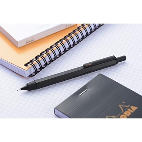 ロディア ボールペン スクリプト 0 7mm 六角形軸 アルミニウムボディ ヘアライン加工 低粘度油性インク シルバー Rhodia Script C 最高の品質