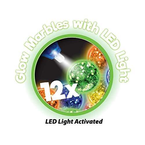 Marble Genius ビー玉50個 12個のライトアップ 点滅 12個のガラスグロー 26個のプラスチックグロー Ledライト付属 安価