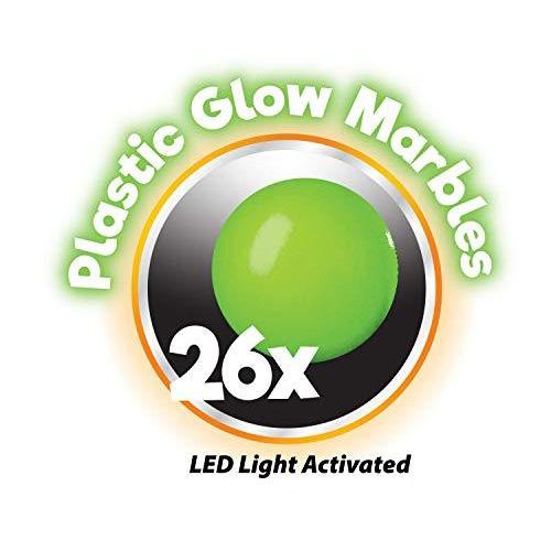 Marble Genius ビー玉50個 12個のライトアップ 点滅 12個のガラスグロー 26個のプラスチックグロー Ledライト付属 安価