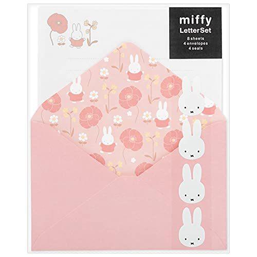 本物 レターセット ミッフィー フラワー ピンク レ My6p A 8 便箋10枚封筒4枚