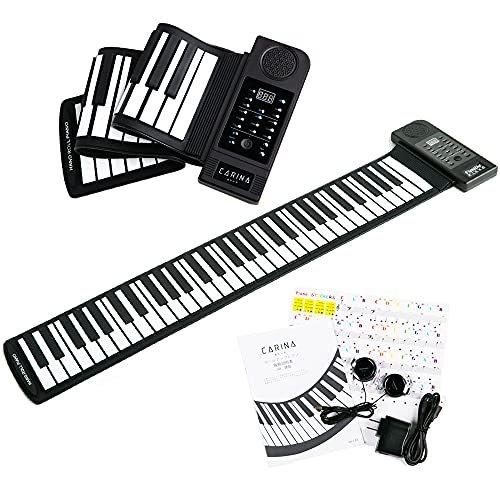 カリーナ ロールアップキーボードピアノ 61鍵 128種類音色 128種リズム 45デモ曲 イヤホン スピーカー対応 初心者向 日本語 英語説明書 音 S 2228 風輪颯ショップセカンド店 通販 Yahoo ショッピング