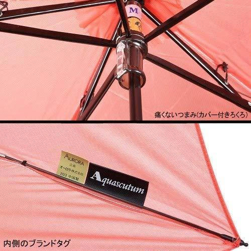【Aquascutum】アクアスキュータム 「超軽量80g」カーボン使用 ロゴ入り 婦人折りたたみ傘(雨傘) ピンク｜fuulinsa｜07